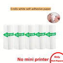 Mini Printer, Portable Thermal Photo Printer, Inkless Sticker Maker Machine for Notes, Photos, Stickers, Labels