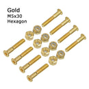 8 Sets M5 Skateboard Mounting Hardware Screws Bolts Skateboard Hardware Nuts Outdoor Longboard Parts Accessories High Quality