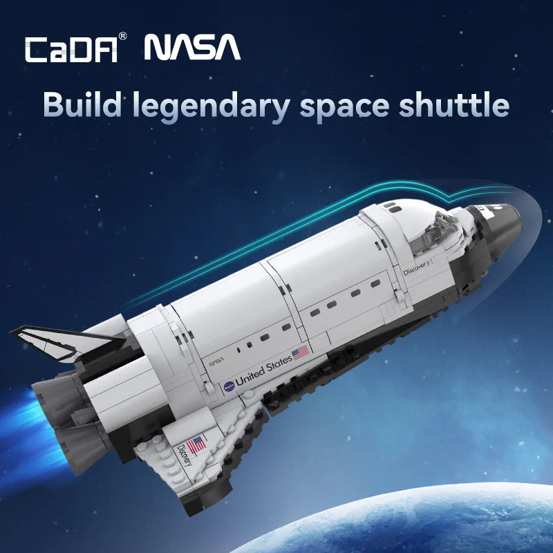 Cada NASA 1:320 United States Aerospace Airship Building Blocks Reconnaissance Aircraft Bricks Artwork Toys Children Gifts