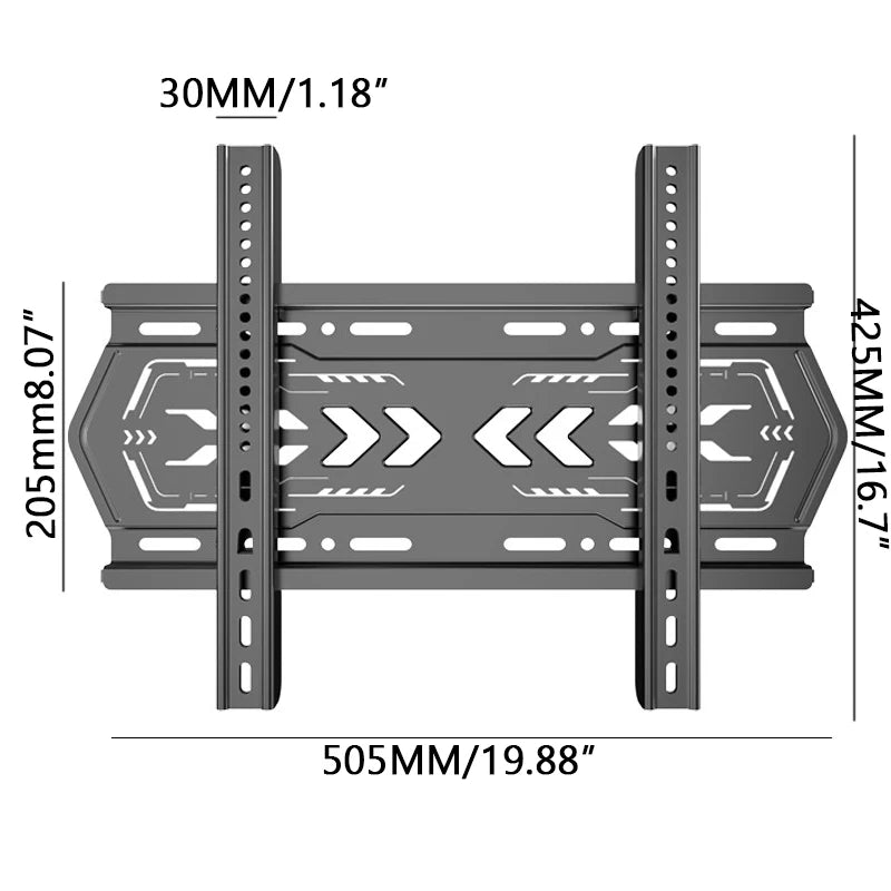 TV Wall Mount, Low Profile for Most 32-70" TV, Fixed Wall Mount Universal TV Brackets Max VESA 400 x 400mm, Weight up to 110lbs