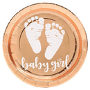 8pc Baby Girls  Disposable Tableware Baby Girl Paper Napkin Plate Cup Baby Girl Happy Birthday Party Decor Kids Baptism Supli