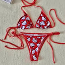Hello Kitty Bikinis Set Kawaii Y2K Summer 2024 New Women Swimsuit Beach Strappy Panties Sexy Swimwear for Girl