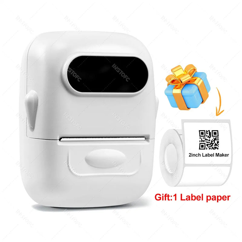 Wireless Label Printer P50 Inkless Bluetooth Thermal Label Maker Adhesive Label Sticker Machine DIY Pattern Barcode QR Code Tape