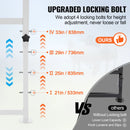 SucceBuy Goat Sheep Stand 51x23in Livestock Stand Metal Livestock Milking and Shearing Stand 21" to 33" Adjustable Height White
