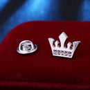 Classic Royal Crown Brooch Golden Lapel Pin Men's Shirt Collar Accessories Stainless Steel Small Brooches Pins Wedding Jewelry