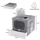 Modern Cat Litter Box Cat House Furniture Detachable Kitten Cat Potty Self Cleaning Hidden Toilet with Portable Scoop Drawer