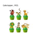 Disney Lion King Simba Theme Party Decorations Cup Cake Topper Decor for Kids Boys Birthday Party Decor Baby Shower Supplies
