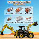 Mould King 17036 Technical Car Toys The MOC-86258 Backhoe Loader Model Assembly Engineering Building Block Kids Christmas Gift
