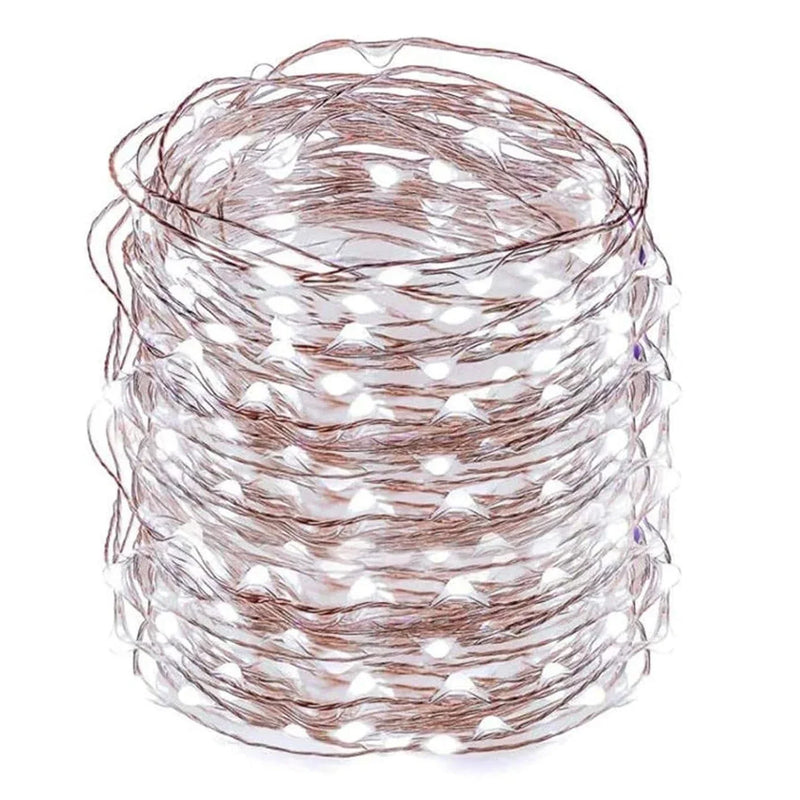 5M 10M Waterproof USB Battery LED Lights String Copper Wire Fairy Garland Light Lamp Christmas Wedding Party Holiday Lighting