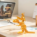 3D Printed Robot Dummy and Dinosaur Set Assembly Completed Multi-Jointed Action Figures T13 Action Figure Set with Dragon Mount