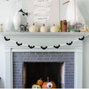 Bat Wooden Beads Garland Wall Hanging Banner Spooky Halloween Eve Autumn Fall Home Fireplace Mantle Decoration Sign Backdrop