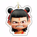 Nezha Ao Bing Anime Keychain Action Figures PVC/Acrylic Car Key Chain Ring Mini Figure Model Schoolbag Pendent Toy Kids Toy Gift