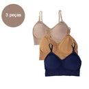 3 Pcs Women's Lingierie Cropped Women's Bras Sexy Bras Women's Tops Free Shipping Sutia Polyester 90%