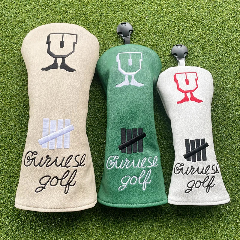 Fisherman's foot Golf Club #1 #3 #5 Mixed Colors Wood Headcovers Driver Fairway Woods Cover PU Leather Head Covers