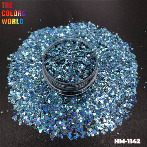 TCT-415 Mix Color Chunky Shinning Laser Nail Glitter Nail Art Decoration Body Art Tumbler Crafts Accessories Festival Supplier