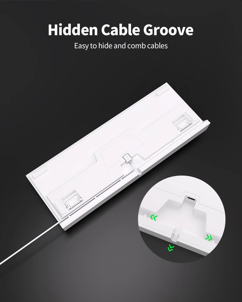 R87 wired mechanical keyboard 87 multi-key RGB backlit ABS keys with game keyboard English layout Suitable for PC