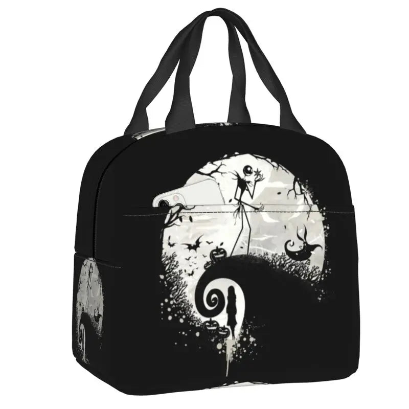 Custom Halloween Insulated Lunch Bag The Nightmare Before Christmas Portable Thermal Cooler Lunch Box Container Tote Bags