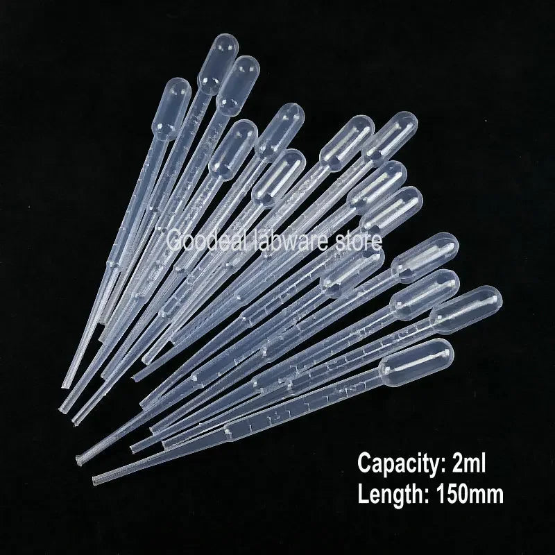 500pcs 1000pcs 2000pcs 0.2ml 0.5ml 1ml 2ml 3ml 5ml Transparent Plastic Pasteur Pipette Disposable Essential Oil Dropper