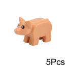 City Animal Building Blocks Duck Swan Pig Cat Figures Bird Dog Zoo Farm Accessories Small Particles Bricks Set Kid Toys Gifts