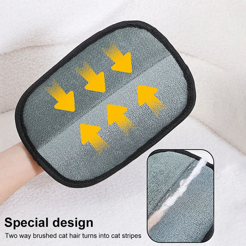 Pet Hair Remover Mitt Pet Grooming Gloves Hair Remover Brush for Dog Cat Rabbit with Long/Short/Curly Hair