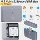 M.2 NVMe 2230 Hard Disk Box USB C Adapter 10Gbps USB3.2 Gen2 External SSD Case for M2 2230 NVMe SN740/SN530 520/PM991a/BG4/BC711