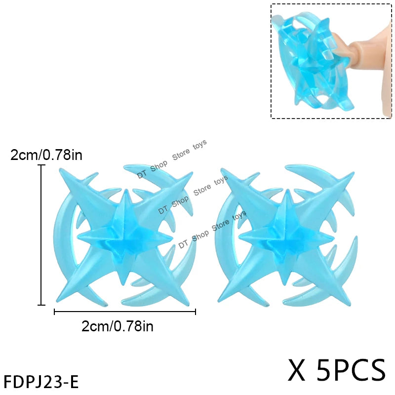 5PCS Cartoon Special Effects Pieces Arm Fist Wind Lightning Leg Flames Weapons Accessories Assemble Scene Bricks Kids for Toys