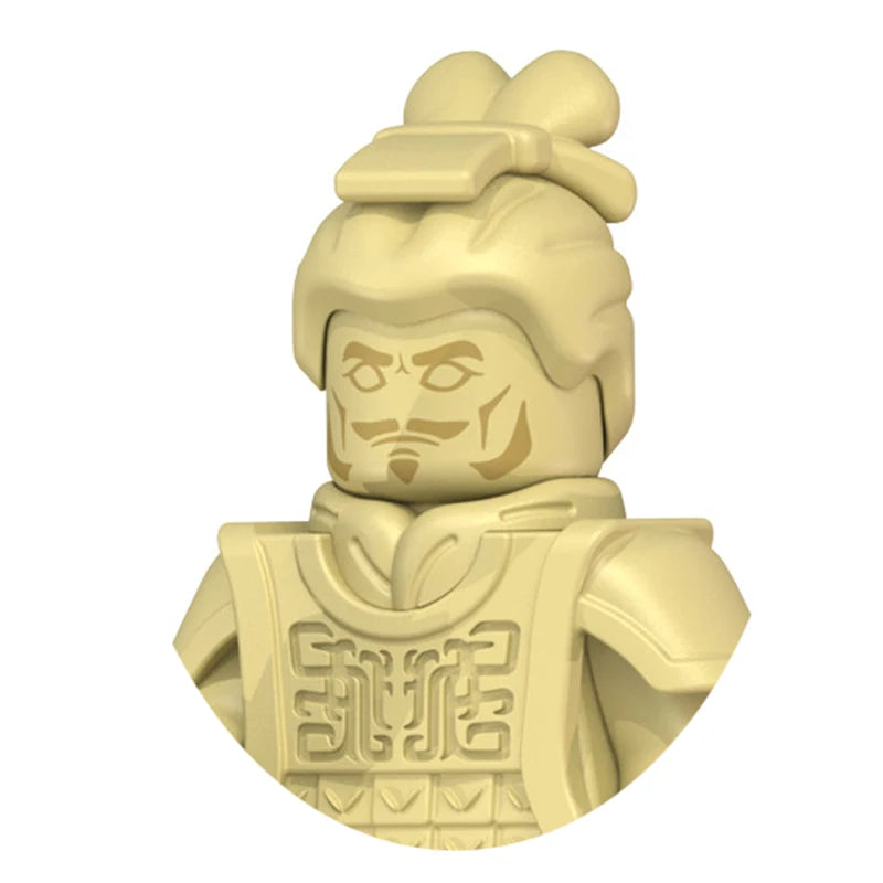 Ancient Chinese Soldier Qin Shihuang Han Ming Dynasty Liu Bang Terracotta Warriors Building Blocks Kids Bricks Toys Boys Gifts