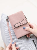 MIYIN Women's Small Bifold Leather wallet Rfid blocking Ladies Wristlet with Card holder id window Coin Purse