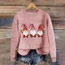 Christmas Sweater 2024 Women Autumn Winter Casual Fashionable Thick Round Neck Knitted Pullover Festival Popular Daily Tops