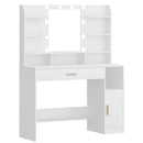 Hzuaneri Hzuaneri Bedside Table set of 2, with Charging Station,  Side Table with LED Lights, 1 Open Compartment and 2 Drawers