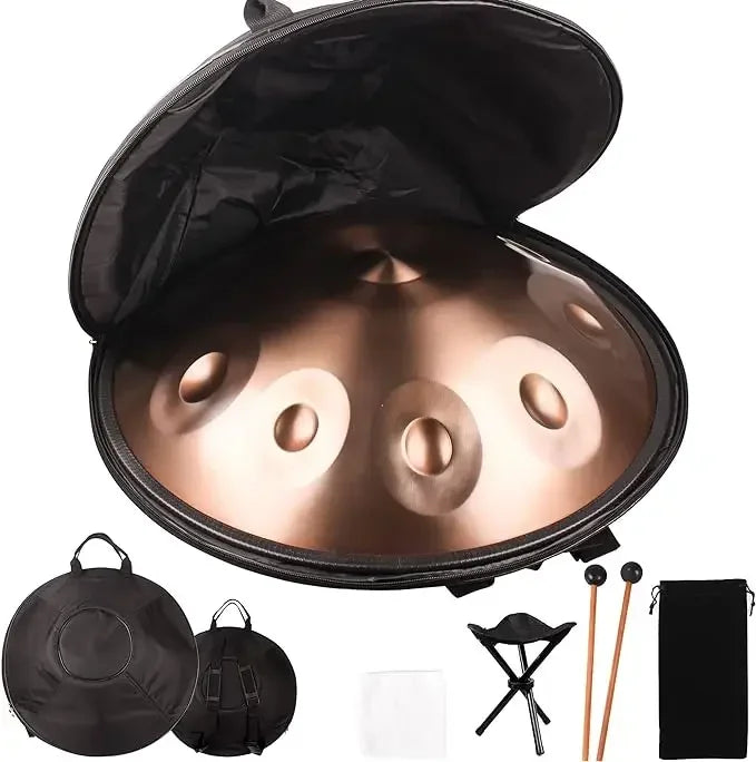 9/10/12/14 Notes 22 Inches 432hz Professional in D Minor Steel Handpan Drum Percussion Instrument for Professional Performance