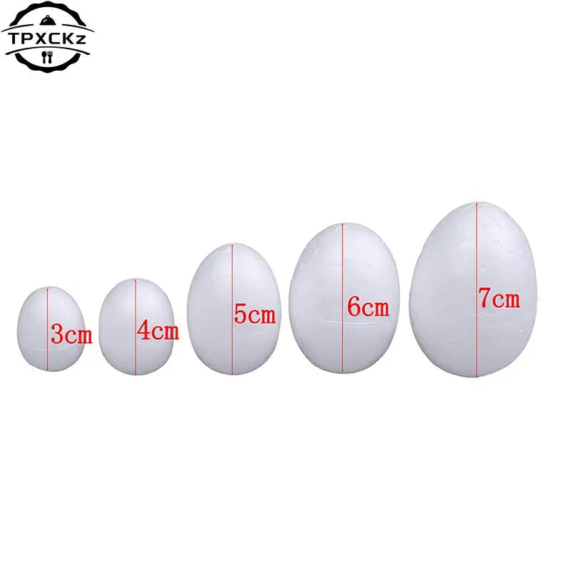 10pcs/set 3-7cm Modelling Polystyrene Styrofoam Foam Egg Ball For DIY Christmas Day Or Easter Day Decoration DIY White Craft