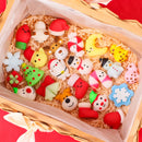 10-50Pcs Christmas Mochi Squishy Decompressio Toys Squeeze Soft Sticky Stress Relief Funny Fidget Toys For Christmas Xmas Gift