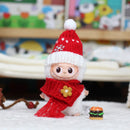 For Labubu 4.0 Pin for Love Clothes Christmas cloak cape with bow hairpin hooded Scarf For Labubu doll outfit Accessories