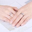 Classic Couple Rings For Men Women CZ Stone Trendy Wedding Lovers' Ring Jewelry Romantic Valentine's Day Present Ring Accessory