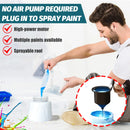 Cordless Electric Paint Spray Gun with 2 Battery Portable Sprayer Replace for  Makita Battery 18V&1000ML