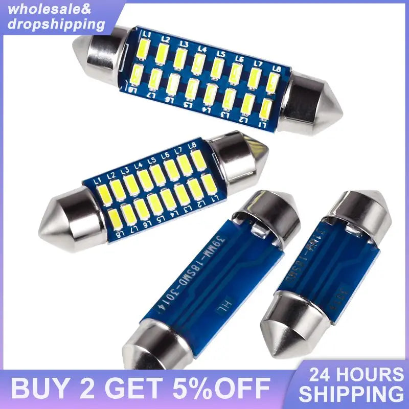 1/2/3PCS Canbus Car Led 31 36 39 41mm interior Light 3014SMD LED Festoon Bulb Car Dome No Error Auto Interior Reading Lamp