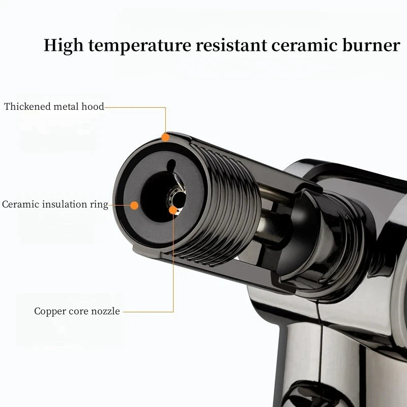 New Windproof Outdoor BBQ Kitchen Flame Gun Turbo Torch Direct Flush Welding Gun Cigar Lighter Jewelry Welding Men's Tools Gifts