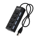 USB Hub 7-in-1 Adapter Multi Ports Use Power Adapter Extensor USB 2.0 PC Computer Accessories Switch USB for Pc Usb Port Laptop