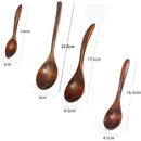 Japanese Wooden Spoon Long Handle Ramen Spoon Drinking Porridge Spoon Household Wood Tableware Round Spoon kitchen supplies