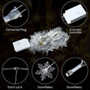 4M Christmas Light Led Snowflake Curtain Icicle Fairy String  Outdoor Garland for Home Party Garden New Year Decoration