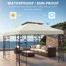 3x3m Outdoor Garden Parasol Cloth Gazebo Awning 118"x118" Canopy Replacement Pergolas Cloth For Outdoor Garden Canopy Sunshade