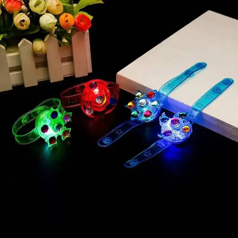 8/24Pcs LED Luminous Fidget Spinner Bracelet Kids Party Favor Gift Bag Filler Luminous Party Supplies Return Gift Carnival Gifts