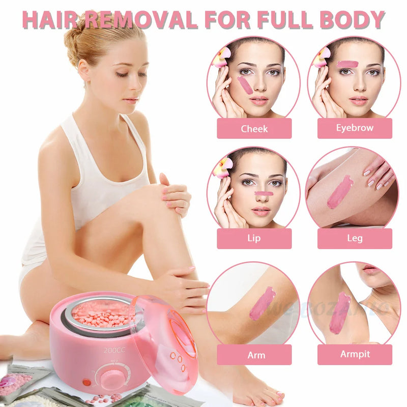 Hair Removal Machine Wax Heater Depilatory Epilator Wax-melt Waxing Kit Paraffin Heater Wax Beans Bead Heating Machine