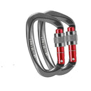 1/2PCS Climbing Rappelling Gear 25KN D-shape Professional Carabiner Screw Locking Gate Carabiner Quick Equipment Outdoor Tools