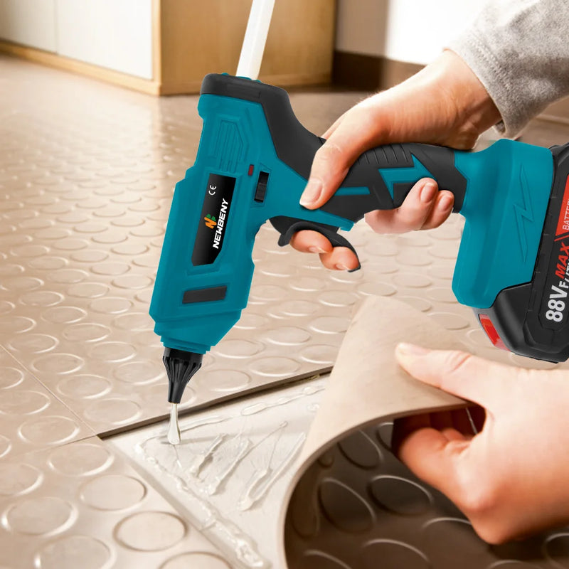 NEWBENY 100W 280°C Cordless Hot Melt Glue Gun Portable Rechargeable with Glue Sticks DIY Repair Tool For Makita 18V Battery Pin