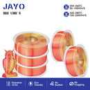 JAYO  pla plus SILK Three Colors Silk Rainbow 3D Printer Filament 1.75mm 100% No Bubble FDM 3D Printer Materials for 3D Printer
