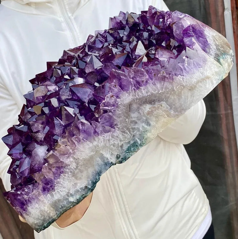 Natural  Amethyst Quartz Purple Crystal Cluster Healing Stones Specimen Home Decoration Crafts Decoration