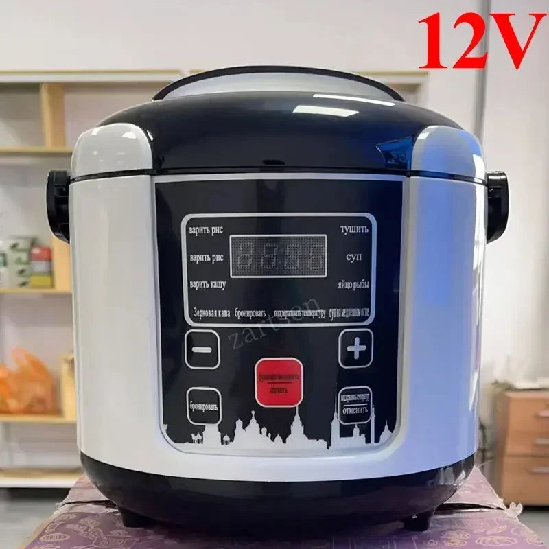 12V 24V Mini Rice Cooker Car Truck Soup Porridge Cooking Machine Food Steamer Heating Lunch Box Meal Heater Warmer 2L