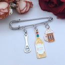Enamel brooch beer brooch beer cup red wine brooch bar souvenir women and men's accessories jewelry